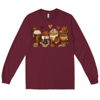 Burgundy melanin afro coffee cups Long Sleeve Tee - Zillion Design Studio