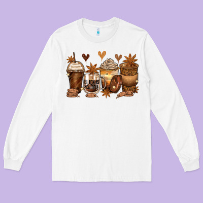 Melanin Afro Coffee Cups Long Sleeve Tee Designed By Zillion Design Studio