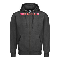 Charcoal Heather pink crayon fa element Zipper Hoodie - FaDigitalArtStudio