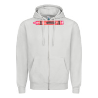 Dove Grey pink crayon fa element Zipper Hoodie - FaDigitalArtStudio