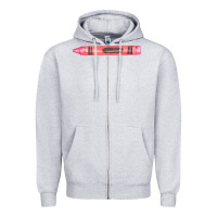 Heather Grey pink crayon fa element Zipper Hoodie - FaDigitalArtStudio