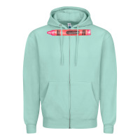 Pink Crayon Fa Element Zipper Hoodie | Teevron