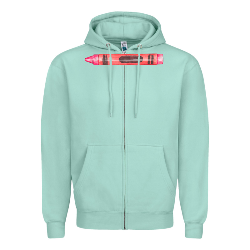 Pink Crayon Fa Element Zipper Hoodie by FaDigitalArtStudio | Teevron