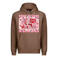 Chestnut jesus is my valentine Premium Hoodie - MaliasSmallBusiness