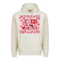 Oatmeal Heather jesus is my valentine Premium Hoodie - MaliasSmallBusiness