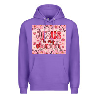 Purple jesus is my valentine Premium Hoodie - MaliasSmallBusiness