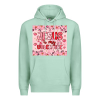Seafoam jesus is my valentine Premium Hoodie - MaliasSmallBusiness