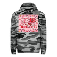 Slate Camo jesus is my valentine Premium Hoodie - MaliasSmallBusiness