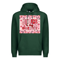 Sports Green jesus is my valentine Premium Hoodie - MaliasSmallBusiness