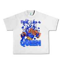 Lunar Rock fight like a queen navy blue colon cancer afro gir Urban Heavy Tee - RanaPortraitStore