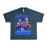 Midnight Navy fight like a queen navy blue colon cancer afro gir Urban Heavy Tee - RanaPortraitStore