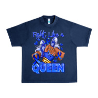 Navy fight like a queen navy blue colon cancer afro gir Urban Heavy Tee - RanaPortraitStore