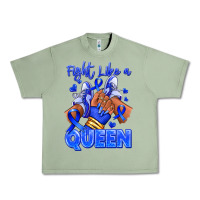 Oil Green fight like a queen navy blue colon cancer afro gir Urban Heavy Tee - RanaPortraitStore