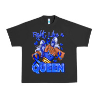 Pigment Black fight like a queen navy blue colon cancer afro gir Urban Heavy Tee - RanaPortraitStore
