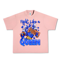 Salmon fight like a queen navy blue colon cancer afro gir Urban Heavy Tee - RanaPortraitStore