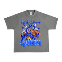 Tornado fight like a queen navy blue colon cancer afro gir Urban Heavy Tee - RanaPortraitStore
