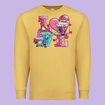 Love And Gnomes Premium Sweatshirt Designed By Adodesignshop