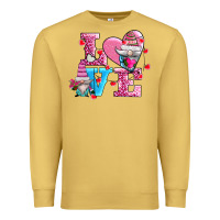Antique Gold love and gnomes Premium Sweatshirt - AdoDesignShop