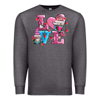 Charcoal Heather love and gnomes Premium Sweatshirt - AdoDesignShop