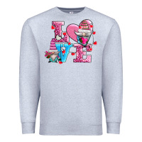 Heather Grey love and gnomes Premium Sweatshirt - AdoDesignShop