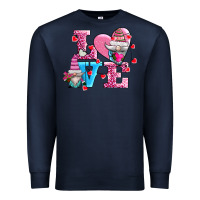 Navy love and gnomes Premium Sweatshirt - AdoDesignShop