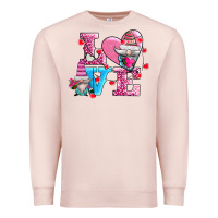 Pale Pink love and gnomes Premium Sweatshirt - AdoDesignShop