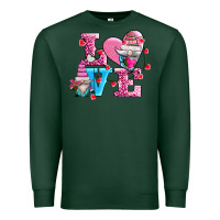 Sports Green love and gnomes Premium Sweatshirt - AdoDesignShop