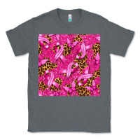 Charcoal Heather Breast Cancer with Ribbon and Butterfly Classic Tee - texasbilliewilder