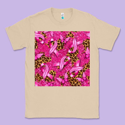 Breast Cancer With Ribbon And Butterfly Classic Tee Designed By Texasbilliewilder