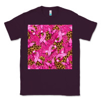 Plum Breast Cancer with Ribbon and Butterfly Classic Tee - texasbilliewilder