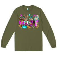 Army Green hair hustler coffee cups Long Sleeve Tee - Zillion Design Studio