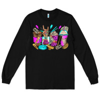 Black hair hustler coffee cups Long Sleeve Tee - Zillion Design Studio