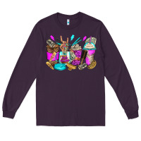 Plum hair hustler coffee cups Long Sleeve Tee - Zillion Design Studio