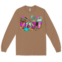 Hair Hustler Coffee Cups Long Sleeve Tee | Teevron