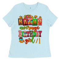 Baby Blue nacho average speech therapist Ladies Tee - AdoDesignShop