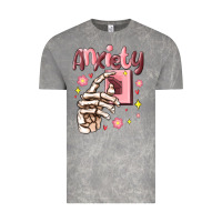 Cloud Rock anxiety skeleton hand Vintage Tee - MaliasSmallBusiness