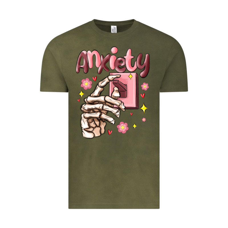 Anxiety Skeleton Hand Vintage Tee by MaliasSmallBusiness | Teevron