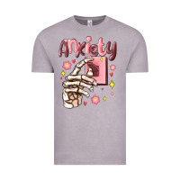 Vintage Zinc anxiety skeleton hand Vintage Tee - MaliasSmallBusiness