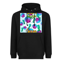 Black seahorse and sea shell seamless pattern Heavyweight Hoodie - BundleAndBundleShop
