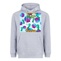 Heather Grey seahorse and sea shell seamless pattern Heavyweight Hoodie - BundleAndBundleShop