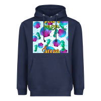 Navy seahorse and sea shell seamless pattern Heavyweight Hoodie - BundleAndBundleShop