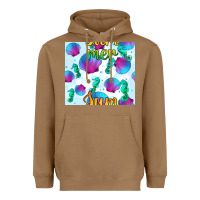 Toasted Coconut seahorse and sea shell seamless pattern Heavyweight Hoodie - BundleAndBundleShop