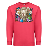 Cardinal easter sheep eggs butterfly daisys leopard glitter wooden Premium Sweatshirt - Artiststas