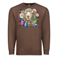 Chestnut easter sheep eggs butterfly daisys leopard glitter wooden Premium Sweatshirt - Artiststas