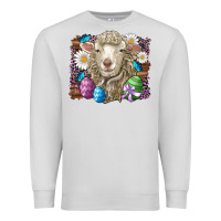 Dove Grey easter sheep eggs butterfly daisys leopard glitter wooden Premium Sweatshirt - Artiststas