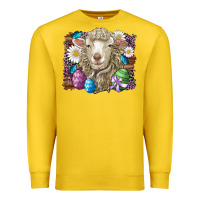 Lemon easter sheep eggs butterfly daisys leopard glitter wooden Premium Sweatshirt - Artiststas