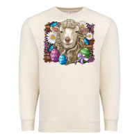 Sandshell easter sheep eggs butterfly daisys leopard glitter wooden Premium Sweatshirt - Artiststas