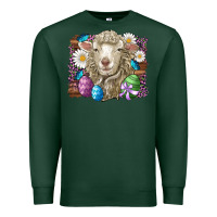 Sports Green easter sheep eggs butterfly daisys leopard glitter wooden Premium Sweatshirt - Artiststas
