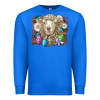 True Royal easter sheep eggs butterfly daisys leopard glitter wooden Premium Sweatshirt - Artiststas