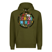 Army Green school nurse Premium Hoodie - MaliasSmallBusiness